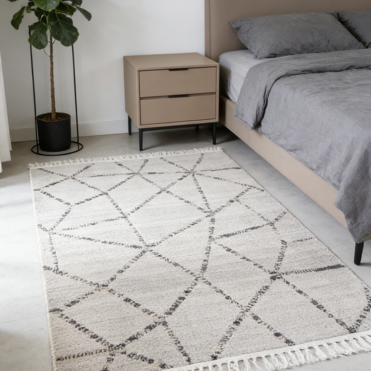 Geometric Grey & Anthracite Rug