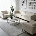 Cream & Light Grey Rug