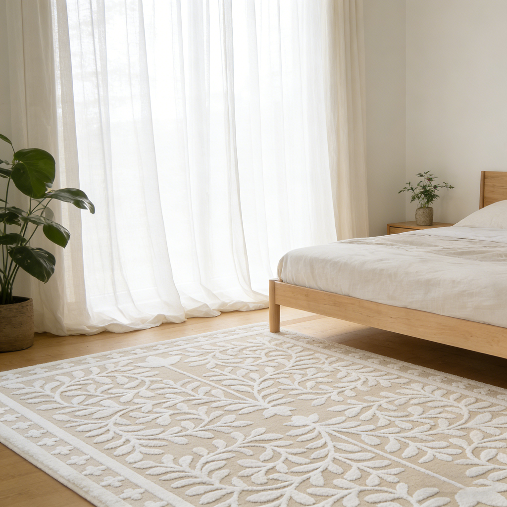 Wool & Viscose in Olive Rug