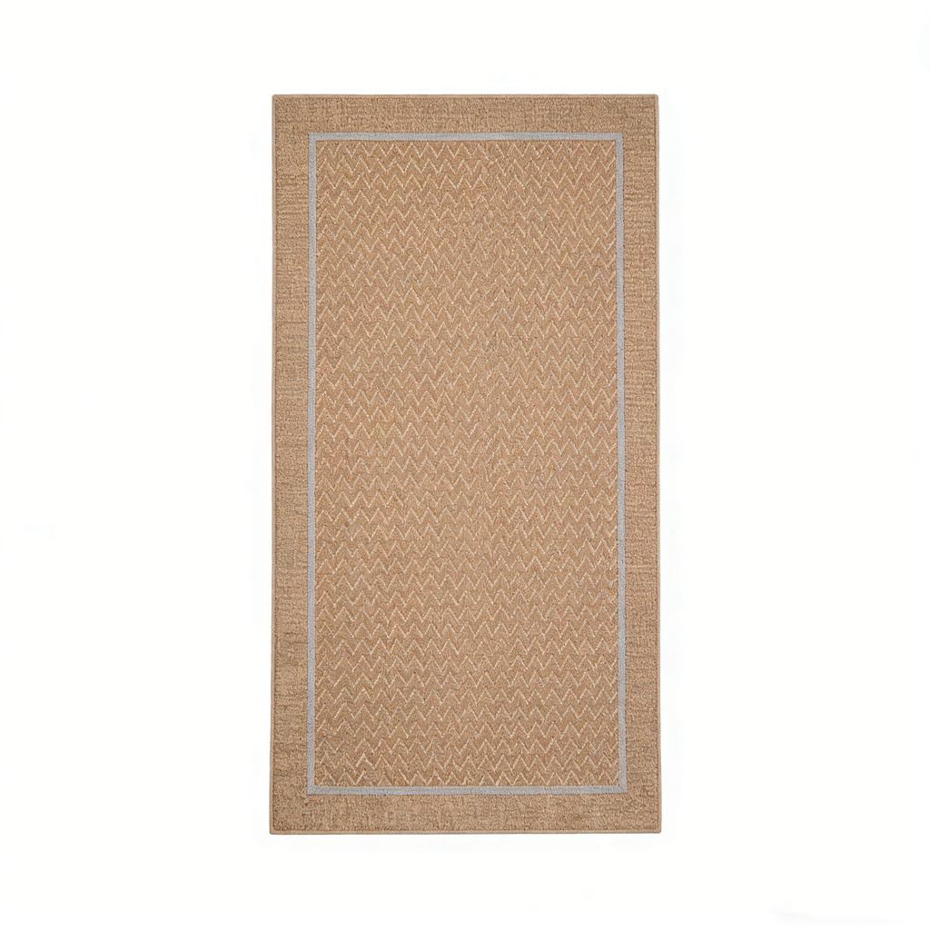Natural bordered carpet