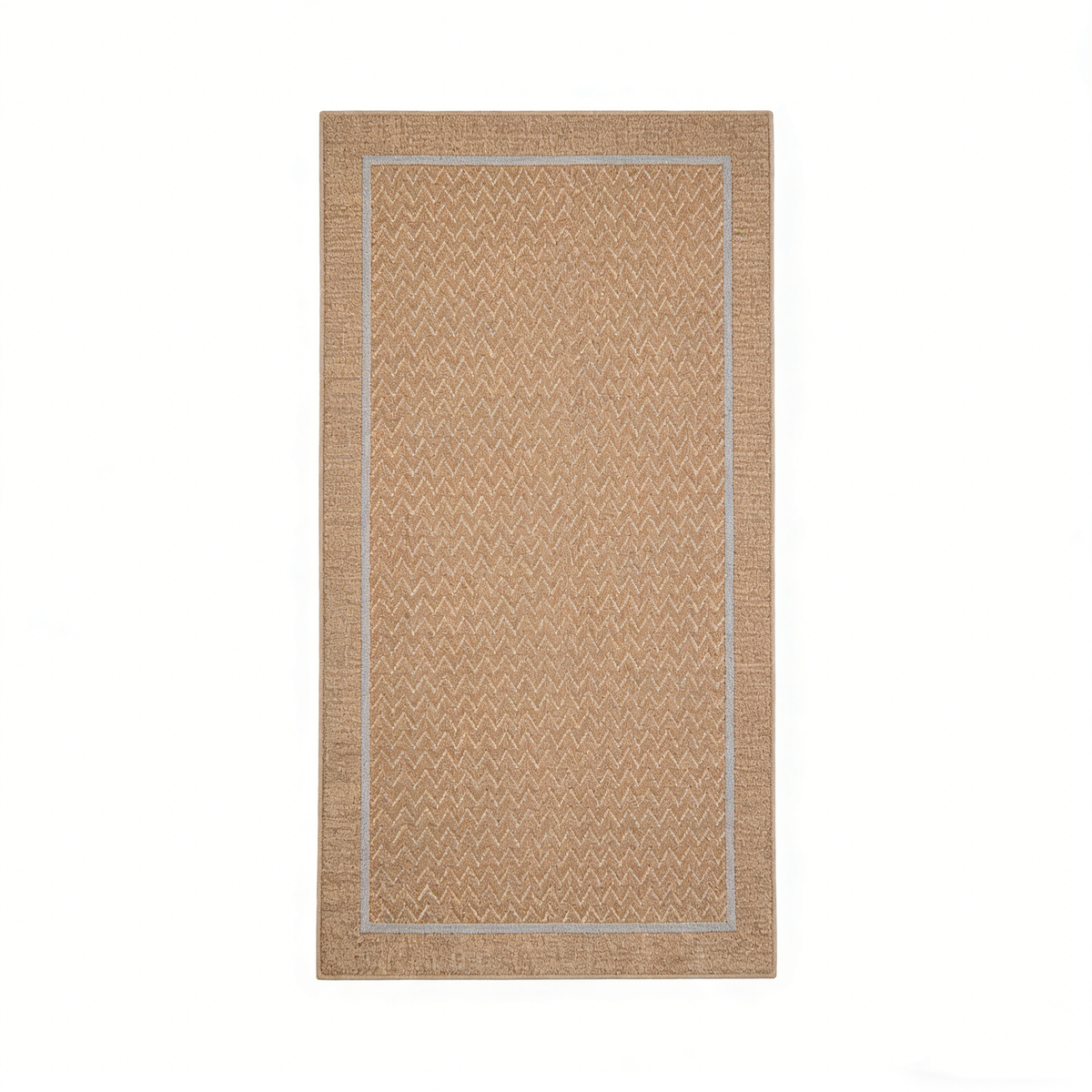 Natural bordered carpet