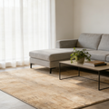 Geometric Grey Yellow Rug