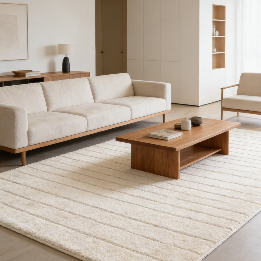 Soft Shag Beige Rug
