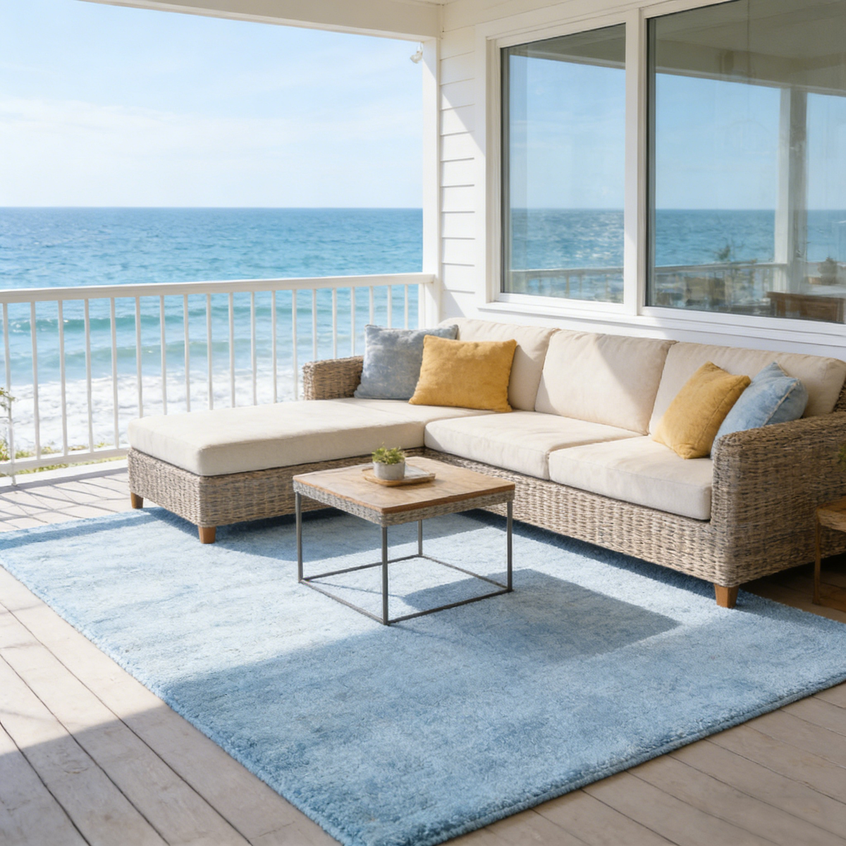 Jute & Cotton in Blue Rug