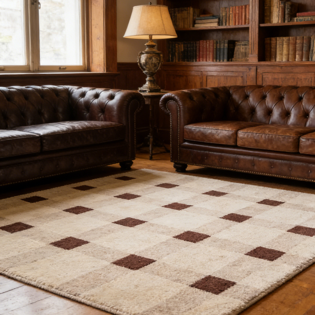 Plaid Grey Rug - 57804