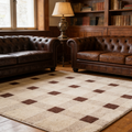 Plaid Grey Rug - 57804