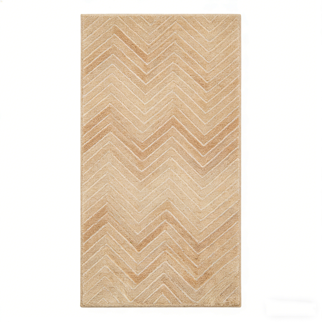 Herringbone Natural Beige Jute Carpet