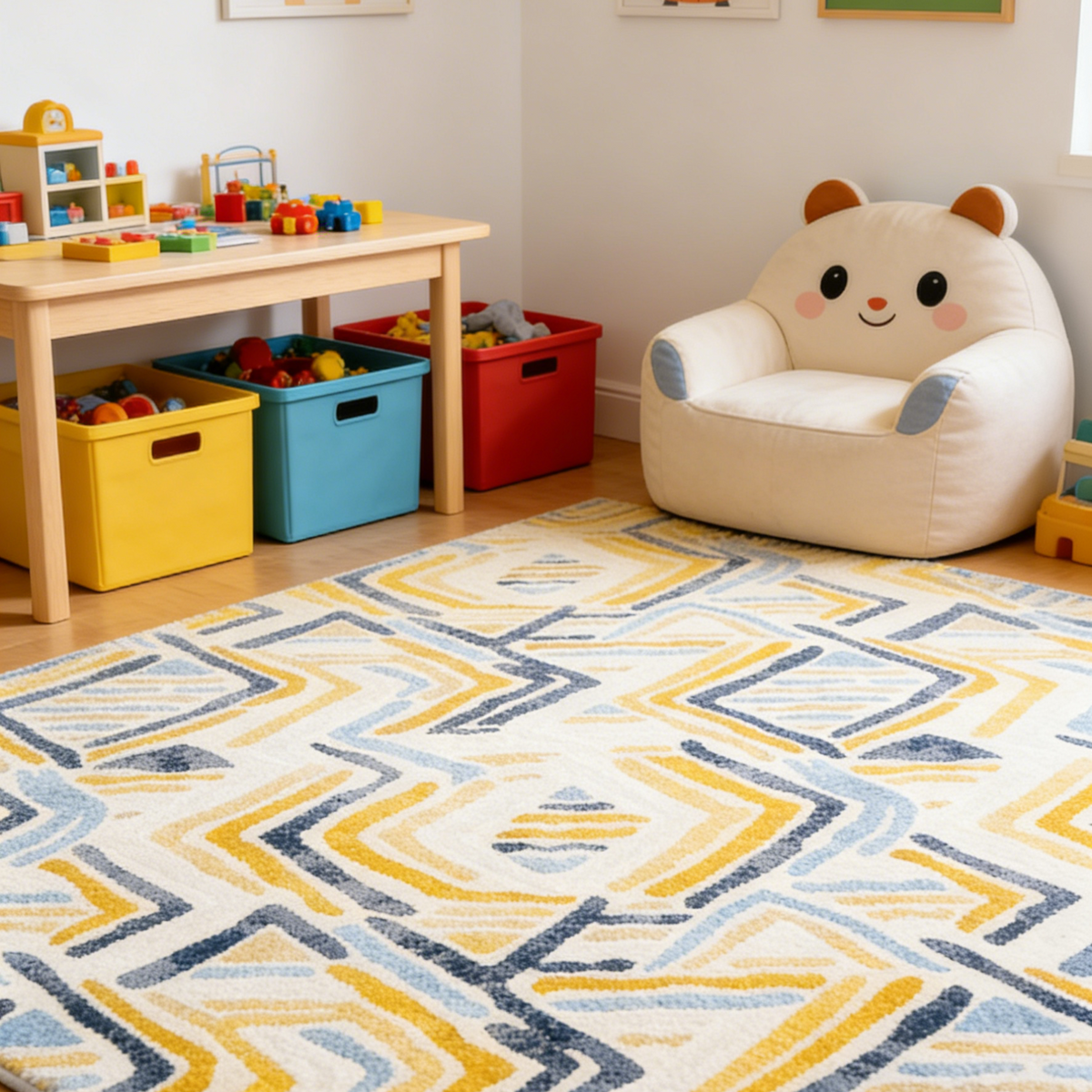 Ruby Maze in Grey Rug