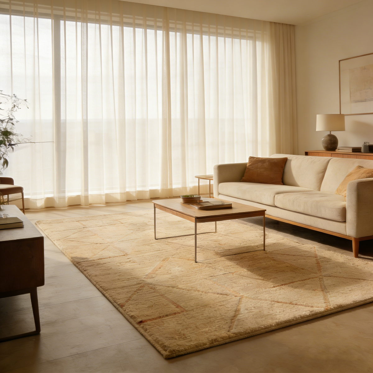 Jute & Wool in Light Yellow Rug