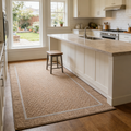 Natural bordered carpet