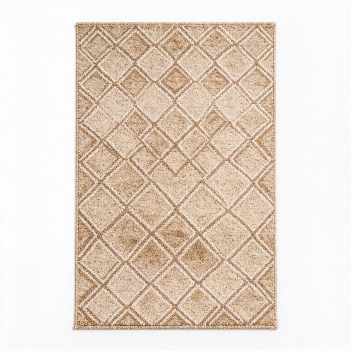 Geometirc Natural Beige Jute Rug