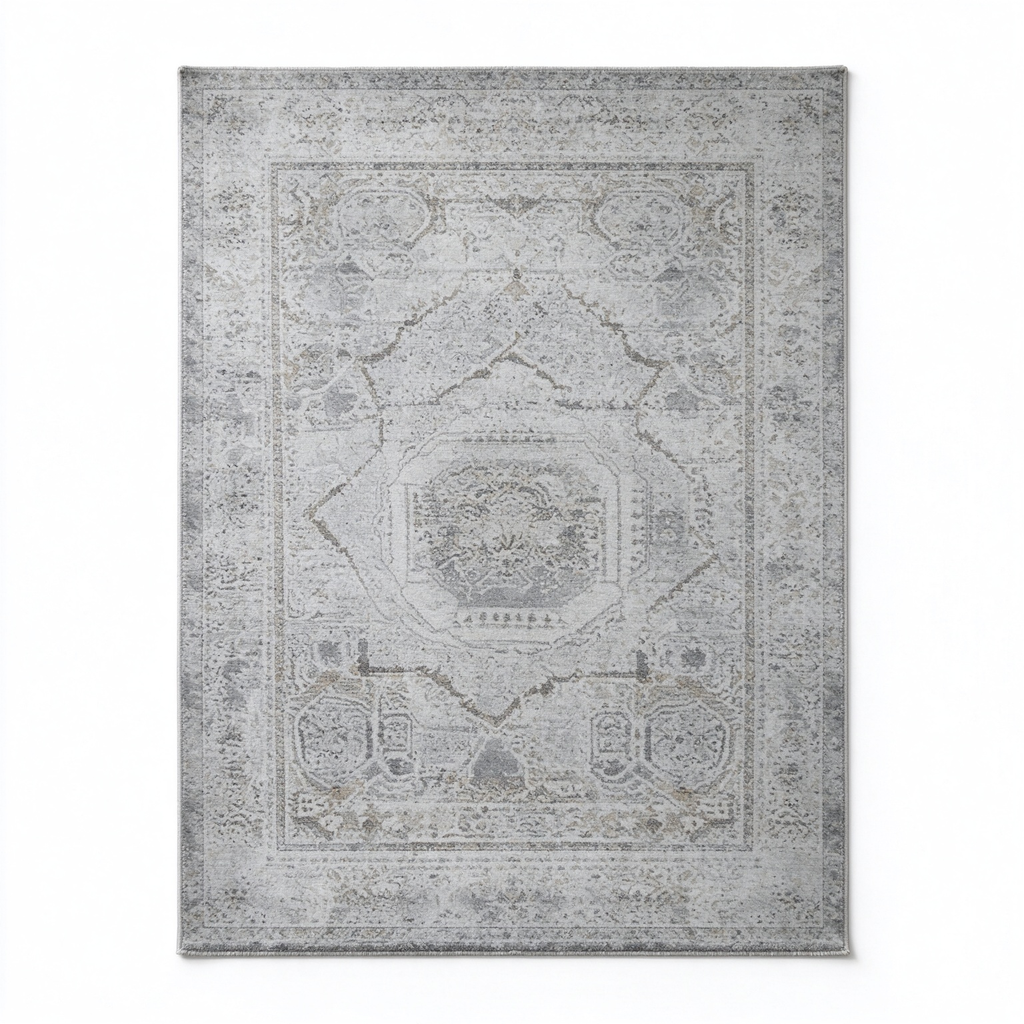 Cream & Light Grey Rug