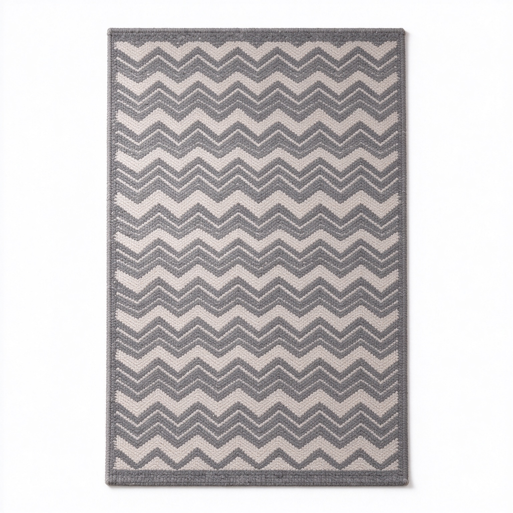 Beige and Cream Geometric Rug