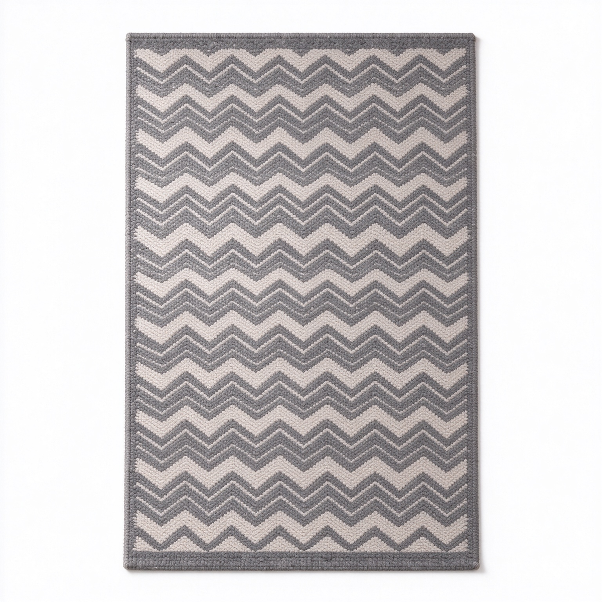 Beige and Cream Geometric Rug