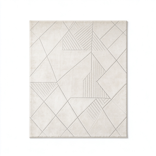 Abstract Grey Blue Rug