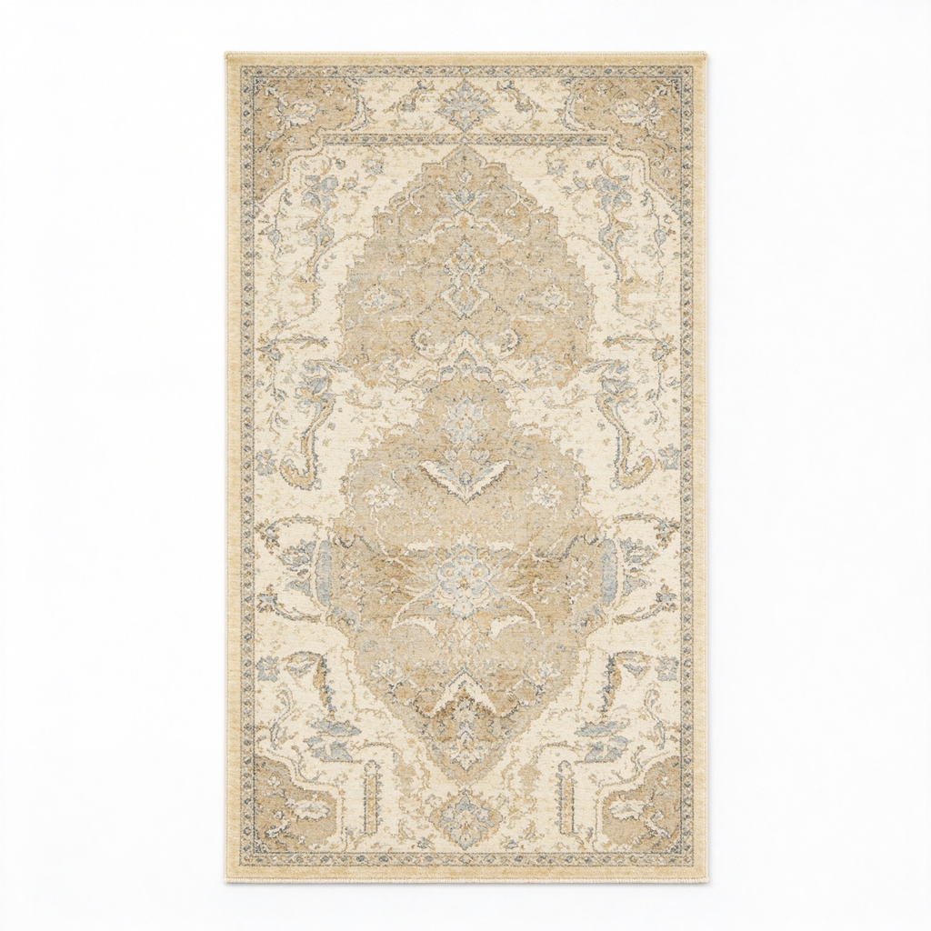 Erice Traditional White Rug
