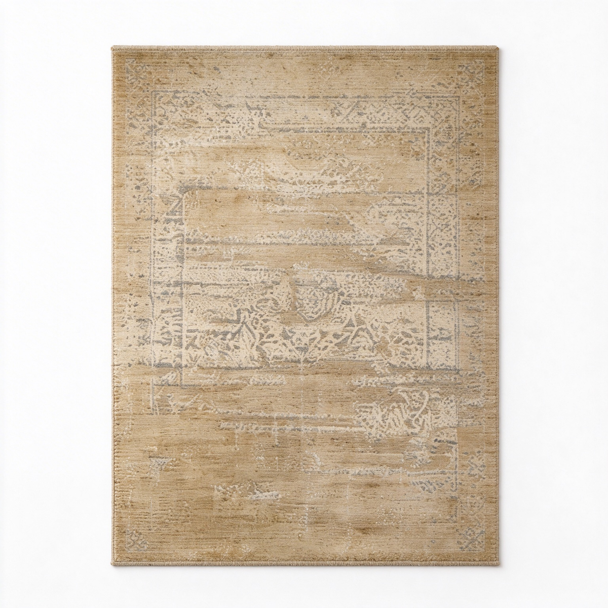 Vintage Distressed Reversible Off-white Rug