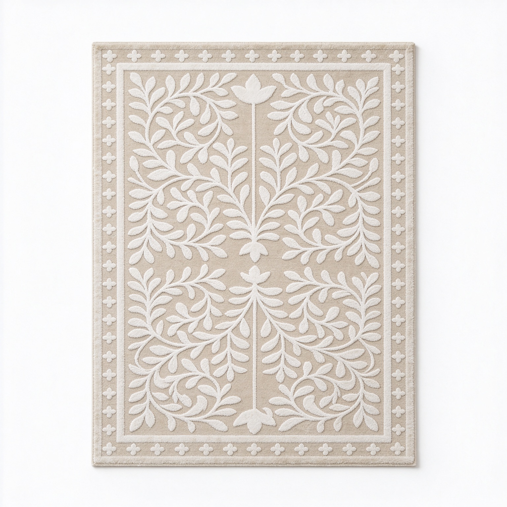 Wool & Viscose in Olive Rug