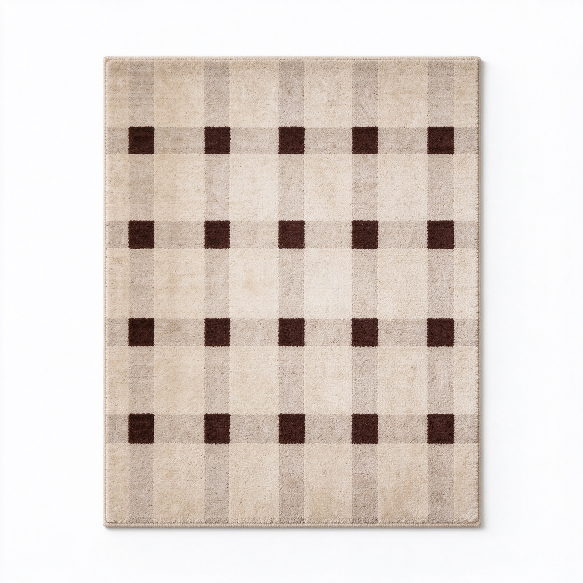 Plaid Grey Rug - 57804