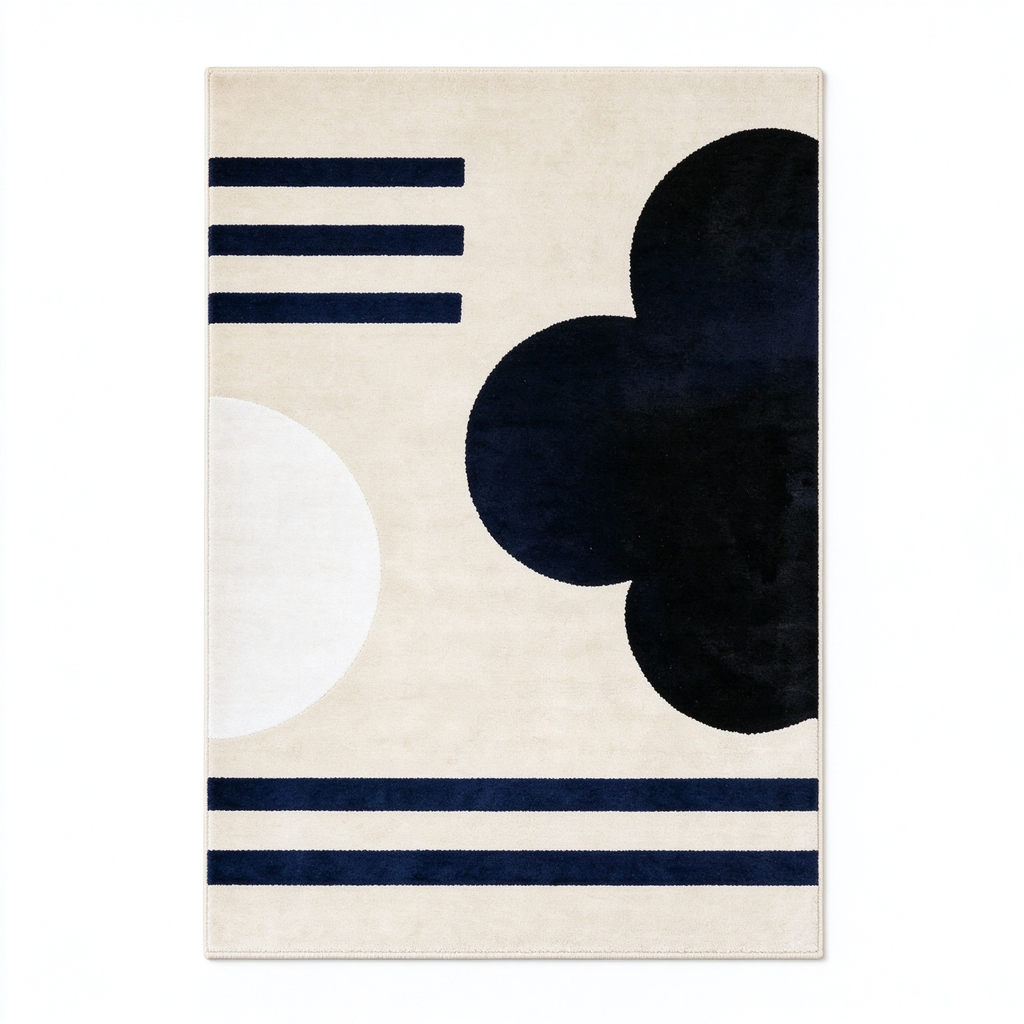Flower White Indoor Rug