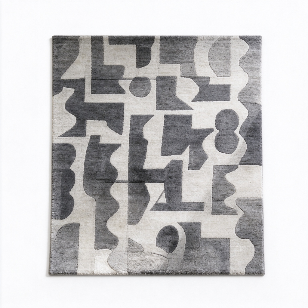 121100 Twinset In Gray & whitek Rug